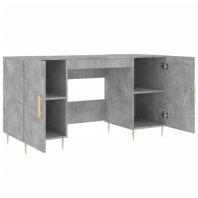 Biurko, szarość betonu, 140x50x75 cm, materiał drewnopochodny vidaXL