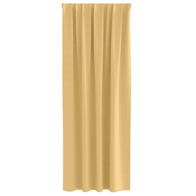Firany blackout z kółkami 2 pcs Beżowy 245 x 140 cm Poliester