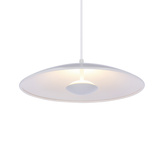 Lampa wisząca LUND 34 cm minimalistyczna – biały klosz talerz - skandynawska lampa nad stół LED