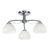 Filona Lampa Sufitowa Chromowy 3X40 E27 Klosz Biały