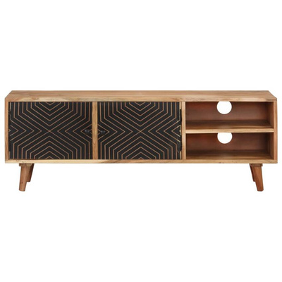 vidaXL Szafka pod TV, 115x30x39 cm, lite drewno akacjowe