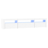 vidaXL Szafka pod TV z oświetleniem LED, biała, 195x35x40 cm
