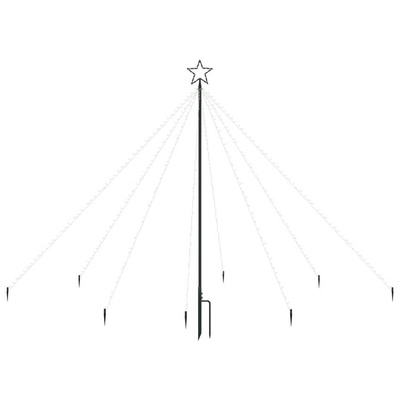 Choinka z lampek ułożonych w wodospad, 400 diod LED, 2,5 m vidaXL