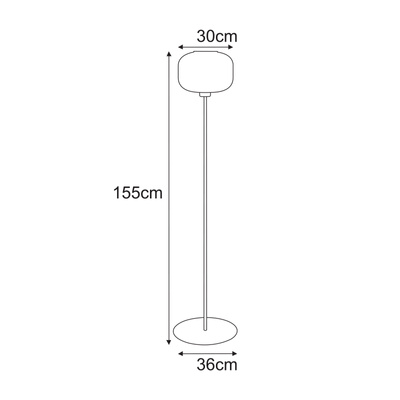 Lampa podłogowa K-5665 z serii CAMPO