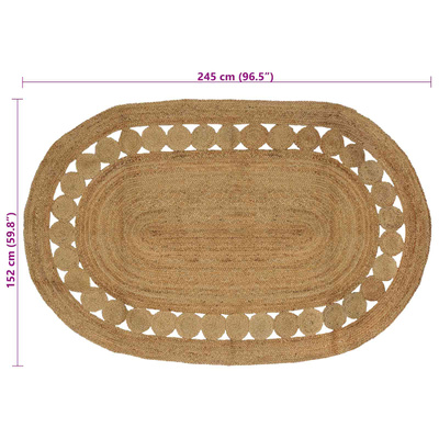 Dywany pokojowe naturalny 152 x 245 cm Juta