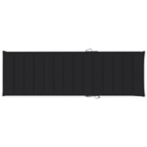 vidaXL Leżak z czarną poduszką, impregnowane drewno sosnowe