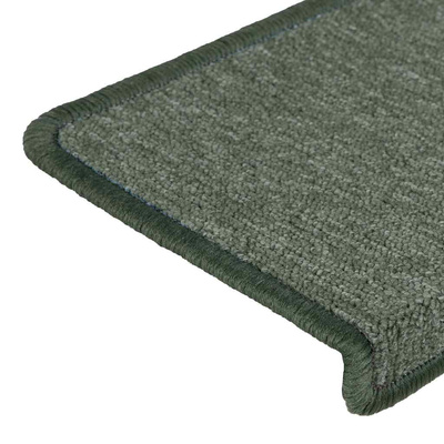 Maty na schody 15 szt. 65x21x4 cm Ciemnozielone, prostokątne krawędzie