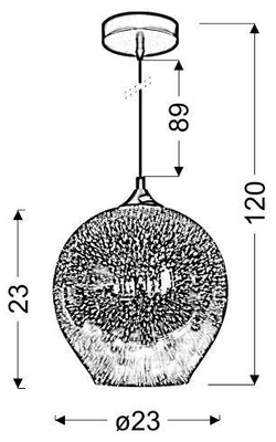 Lampa sufitowa Candellux Galactic 31-51295  E27 3D