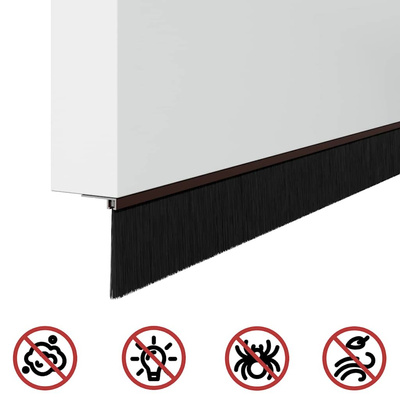 Szczotki uszczelniające do drzwi samoprzylepne 12 szt. 100 cm