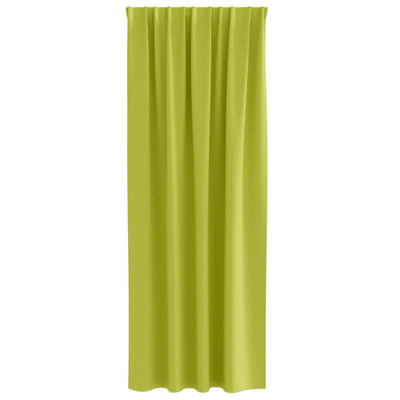 Firany blackout z kółkami 2 pcs Zielony 225 x 140 cm Poliester