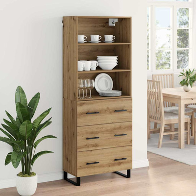 Highboard 2 szt. Dąb rzemieślniczy 69,5 x 34 x 180 cm