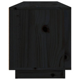 vidaXL Szafka pod TV, czarna, 100x34x40 cm, lite drewno sosnowe