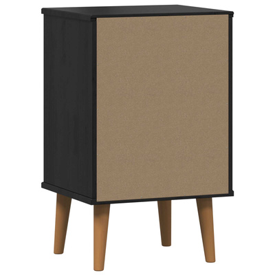 Szafka Nocna MOLDE Czarny 40 x 35 x 65 cm Lite drewno sosnowe