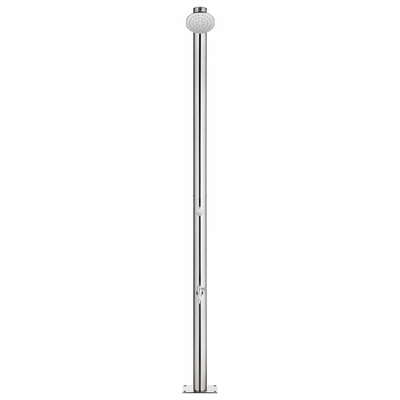Prysznic ogrodowy z brązową podstawą, 220 cm, stal nierdzewna
