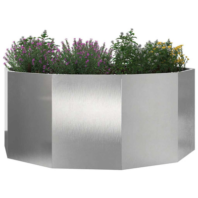 Donica Srebrny 120 x 120 x 50 cm Stal nierdzewna