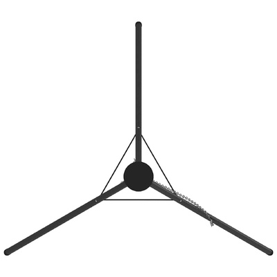 Tripod na ognisko Czarny 92 x 92 x 151,5 cm Stal