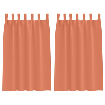 Firany blackout z kółkami 2 pcs terakota 175 x 140 cm Poliester