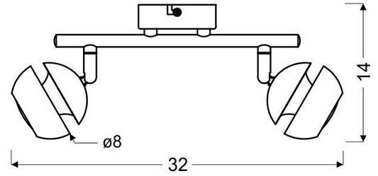 Boni listwa 2x3w gu10 led czarny