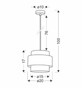 Lampa wisząca z abażurem Rattan biało-kremowa nowoczesna do salonu
