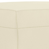 3-cz komplet wypoczynkowy, kremowy, obity sztuczną skórą