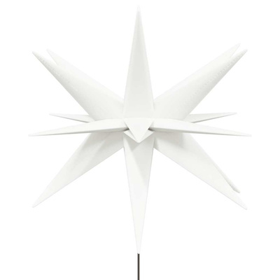 Ozdoba świetlna LED na kołku, składana, biała, 57 cm