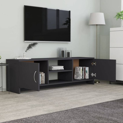 vidaXL Szafka pod TV, szara, 120x30x37,5 cm, materiał drewnopochodny