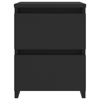 Szafki nocne 2 szt., czarne 30x30x40 cm materiał drewnopochodny