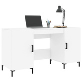 vidaXL Biurko, białe, 140x50x75 cm, materiał drewnopochodny model standard