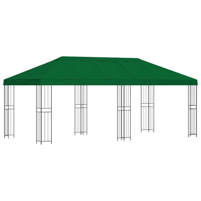 Altana z bokami 6 x 3 m zielony Poliester i Stal 190