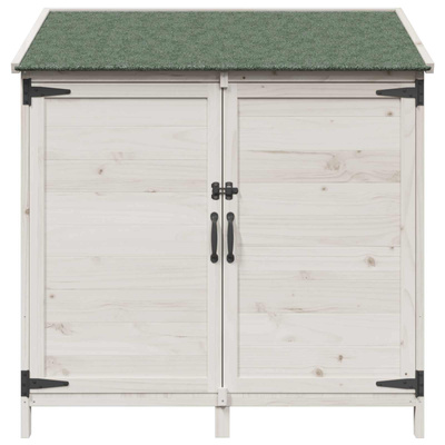 Shed ogrodowy Biały 106,5 x 56 x 113,5 cm Drewno Świerkowe