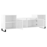 vidaXL Szafka pod TV, wysoki połysk, biała, 160x35x55 cm