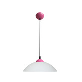 Lampa wisząca Malin pojedyncza nad stół szklana z białym kloszem