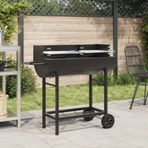 Grill węglowy 96,5 x 42,5 x 88,5 cm Czarny