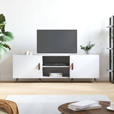 vidaXL Szafka pod TV, biała, 150x30x50 cm, materiał drewnopochodny