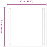 Lustro łazienkowe z LED, 40x40 cm vidaXL