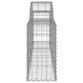 Kosze gabionowe, 25 szt, 200x30x60/80 cm, galwanizowane żelazo