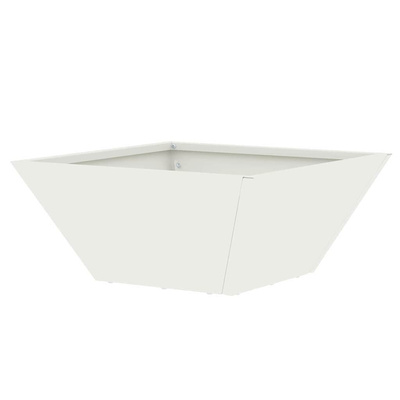 Doniczka ogrodowa Biały 35 x 35 x 15 cm Stal zimnogięta