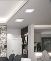 Plafon do łazienki NEXIT minimalistyczny – srebrny satynowy 30 cm – plafon z funkcją ściemniania LED 3000K 18W IP44 