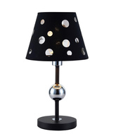 Lampka nocna Batley Ledea czarna metalowa z abażurem klasyczna