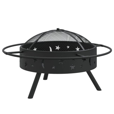 vidaXL Palenisko z pogrzebaczem, 70 cm, XXL, stal