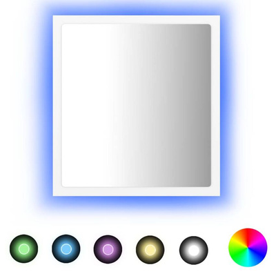 vidaXL Lustro łazienkowe LED, białe, 40x8,5x37 cm, akryl