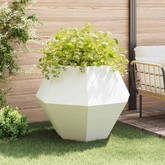 Donica 2 pcs Biały 100 x 100 x 80 cm Stal