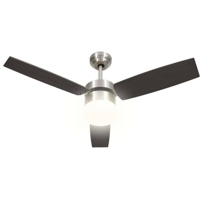 vidaXL Wentylator sufitowy z lampą i pilotem, 108 cm, ciemnobrązowy