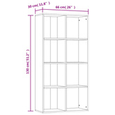 Regał na książki, dąb sonoma, 66x30x130 cm