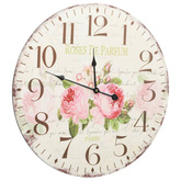 vidaXL Zegar ścienny w stylu vintage, z kwiatami, 60 cm