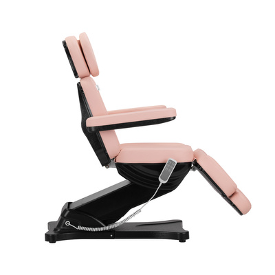 Elektryczny fotel kosmetyczny SILLON CLASSIC 3 silniki różowo czarny 150221