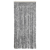 Zasłona przeciwko owadom, szaro-czarno-biała, 90x220, szenil