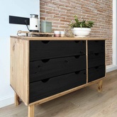 Szafka z Szufladami z szufladą OTTA Czarny 111 x 43 x 73,5 cm