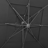 4-poziomowy parasol na aluminiowym słupku, antracyt, 250x250 cm