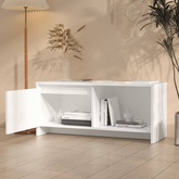 vidaXL Szafka pod TV, biała, 90x35x40 cm, materiał drewnopochodny